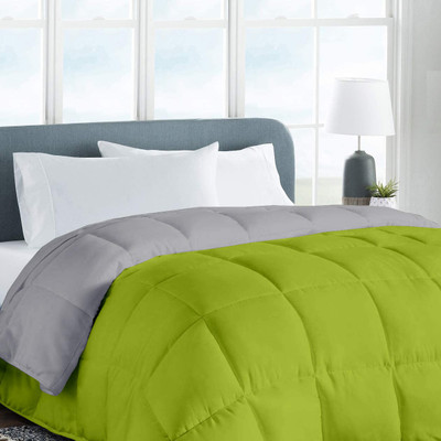 Bhumi Impex Solid Single AC Blanket for  Mild Winter(Microfiber, Light Grey and sage)