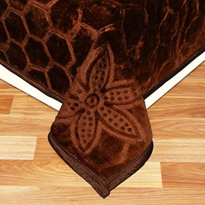 Aorihome Floral Single Mink Blanket for  Heavy Winter(Microfiber, Brown)