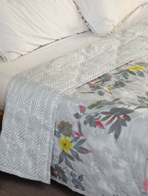 SPENTO Printed Single Comforter for  AC Room(Cotton, 1280 Grey pink)