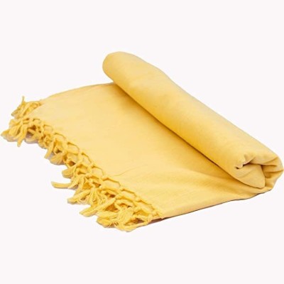 aradhya fashion Solid Queen AC Blanket for  AC Room(Cotton, Yellow)