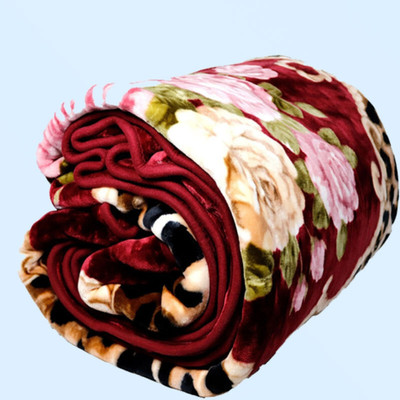 ARIVETS Printed Double Mink Blanket for  AC Room(Polyester, Multicolor)