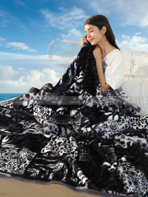KIXTA Self Design Double Mink Blanket for  Heavy Winter(Microfiber, Multicolor)