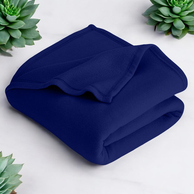 WARMZY Solid Single AC Blanket for  Heavy Winter(Polyester, Blue)