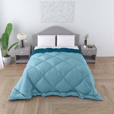 TUNDWAL'S Solid Single Comforter for  Heavy Winter(Microfiber, Sky Teal)