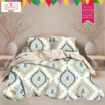 Signature Floral Double Dohar for  AC Room(Cotton, Multicolor)