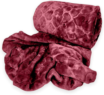 kirshinaENTERPRISES Solid Single Mink Blanket for  Heavy Winter(Microfiber, Maroon)