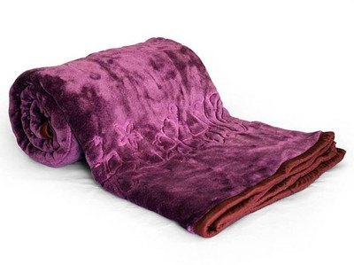 V.R.ENTERPRISES Solid Single Mink Blanket for  Mild Winter(Cotton, Multicolor)