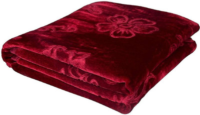 shree karni export Solid Single Mink Blanket for  Heavy Winter(Microfiber, Multicolor)