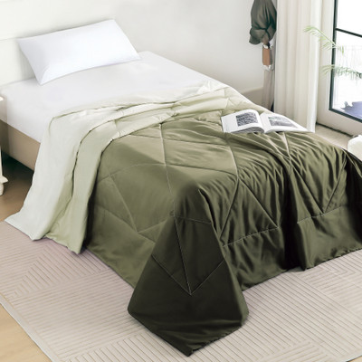 Story@home Solid Single Comforter for  Mild Winter(Microfiber, Brown)