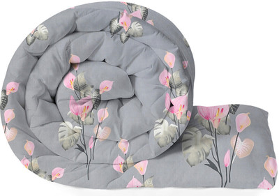 BSB HOME Abstract Double Comforter for  Heavy Winter(Microfiber, Grey, Pink)