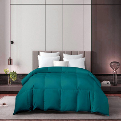 Razzai Solid Single Comforter for  Heavy Winter(Microfiber, Teal)