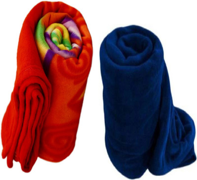 evohome Printed Single Fleece Blanket for  Mild Winter(Polyester, Multicolor)