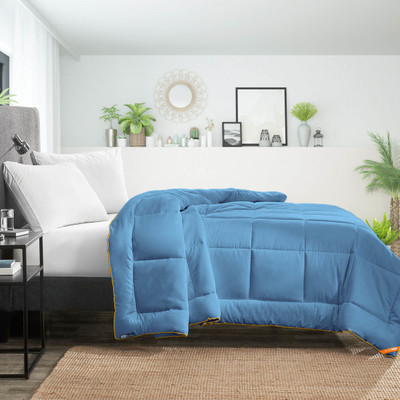 SGI Bedding Solid Double Comforter for  Mild Winter(Cotton, Mediterrian Blue)