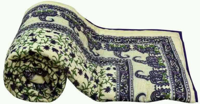 shree karni export Self Design Double Mink Blanket for  Mild Winter(Microfiber, Multicolor)