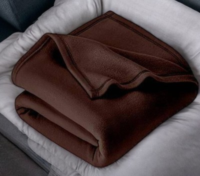 Urban Arts Solid Single AC Blanket for  AC Room(Microfiber, Brown)