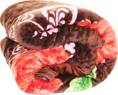BLAN STAR Floral Double Mink Blanket for  Heavy Winter(Polyester, Multicolor)