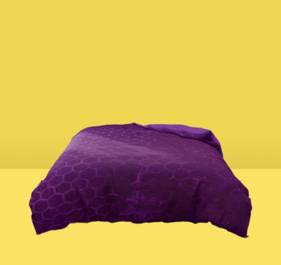 Shivam impex Solid Double Khes Blanket for  Heavy Winter(Microfiber, Purple)