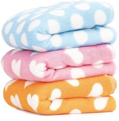 Uber World Cartoon Single AC Blanket for  AC Room(Woollen Blend, Orange, Pink, Blue)