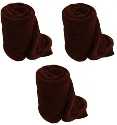 Blessing Home Striped Single Mink Blanket for  Heavy Winter(Polyester, Brown)