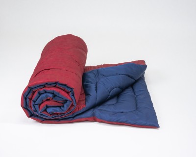 Red Velvet Solid Double Comforter for  AC Room(Polyester, Navy Blue and Maroon)