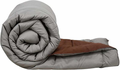 Relaxfeel Solid Double Comforter for  Heavy Winter(Poly Cotton, Brown & Grey)