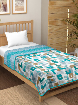 TUNDWAL'S Floral Double Dohar for  AC Room(Cotton, Abstract Sky)