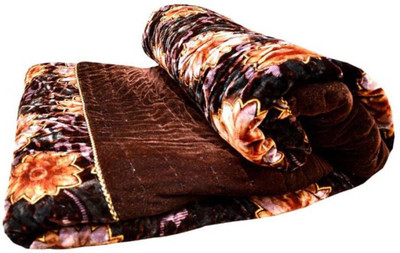 Shyam Creation Floral Double Mink Blanket for  Heavy Winter(Cotton, Multicolor)