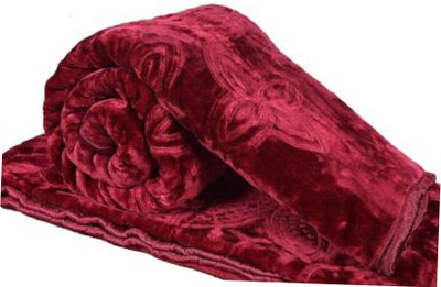 SIMAM Abstract Single Mink Blanket for  Mild Winter(Microfiber, Maroon 93)