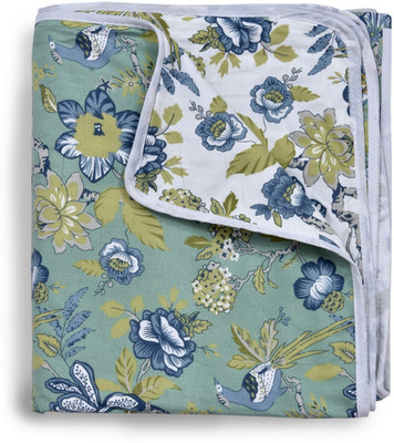 CHICERY Printed Single Dohar for  Heavy Winter(Cotton, Green)