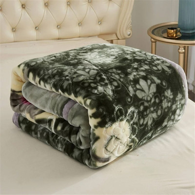 HOLYKRAFT Self Design Double Mink Blanket for  Heavy Winter(Polyester, Multicolor)