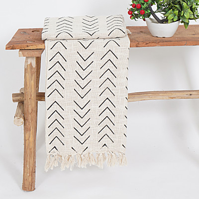 VINSANINTERNATIONAL Geometric Single Throw for  AC Room(Cotton, Design 5)