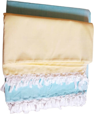 Aakriti Handloom Solid Single Comforter for  AC Room(Silk, Blue, Lemon ( Yellow))