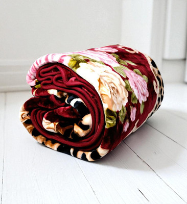 Changers Floral Single Mink Blanket for  Heavy Winter(Microfiber, Multicolor2)