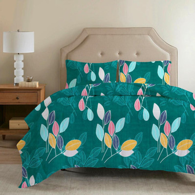 VAS COLLECTIONS Printed Double Comforter for  Heavy Winter(Microfiber, Dark Green)