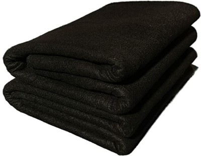 Kolva Solid Single AC Blanket for  AC Room(Woollen Blend, Black)