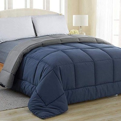 Texlux Solid Single Comforter for  AC Room(Polyester, Navy Blue Grey)