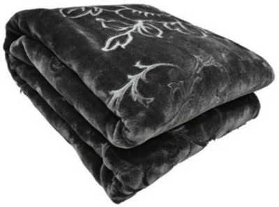 ACZO FEEL Abstract Double Mink Blanket for  Heavy Winter(Microfiber, Grey)