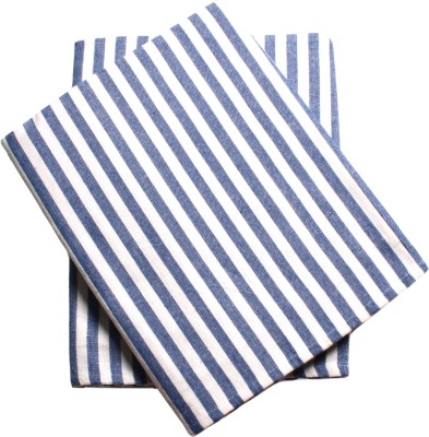 Sharan Elegance Striped Single AC Blanket for  Mild Winter(Cotton, Blue)