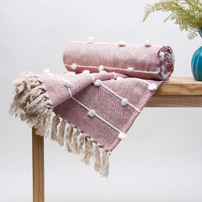 Dmaasa Printed Single Throw for  Heavy Winter(Cotton, Pink)