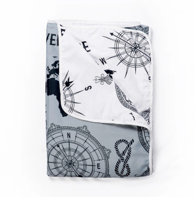 Divine Casa Printed Single Dohar for  AC Room(Microfiber, Grey and Black)