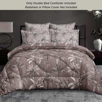 Harsh Foundation India Printed Double Quilt for  Heavy Winter(Cotton, Rose Brown)