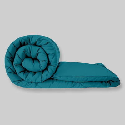 NK Handlooms Solid King Quilt for  Heavy Winter(Poly Cotton, Patrol Blue)