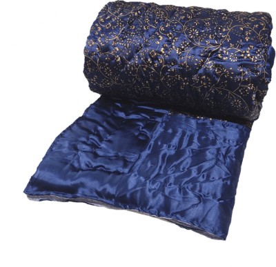 Gnudi Printed Double Quilt for  Heavy Winter(Silk, Blue)