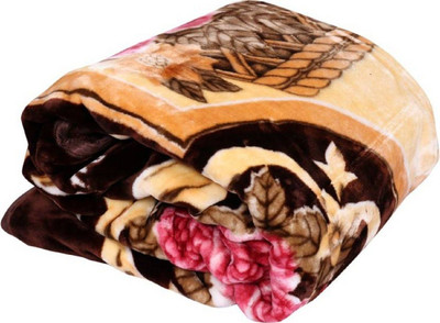 Changers Floral Double Mink Blanket for  Heavy Winter(Microfiber, Multicolor)