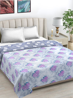 Fabinaliv Printed Double AC Blanket for  AC Room(Poly Cotton, Multicolor)