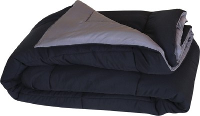 HOME9INE Solid Double Comforter for  Heavy Winter(Polyester, Black)