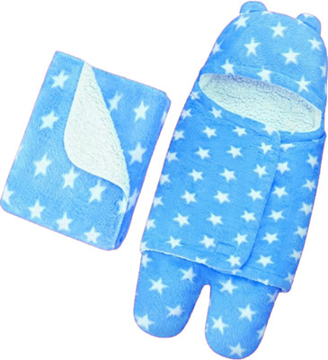 NAMAN Printed Single AC Blanket for  AC Room(Polyester, SkyBlue)