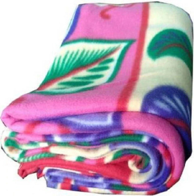 KARNIMAA Floral Single Fleece Blanket for  Heavy Winter(Polyester, Multicolor)