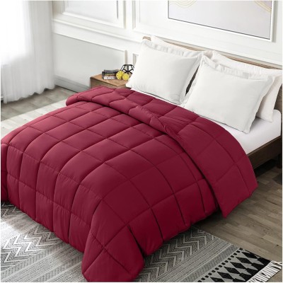 Shree Shyam Solid Double Comforter for  Heavy Winter(Cotton, Red)