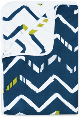 Divine Casa Printed Single Dohar for  AC Room(Microfiber, Twilight Blue and White)